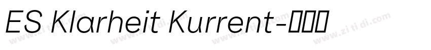ES Klarheit Kurrent字体转换